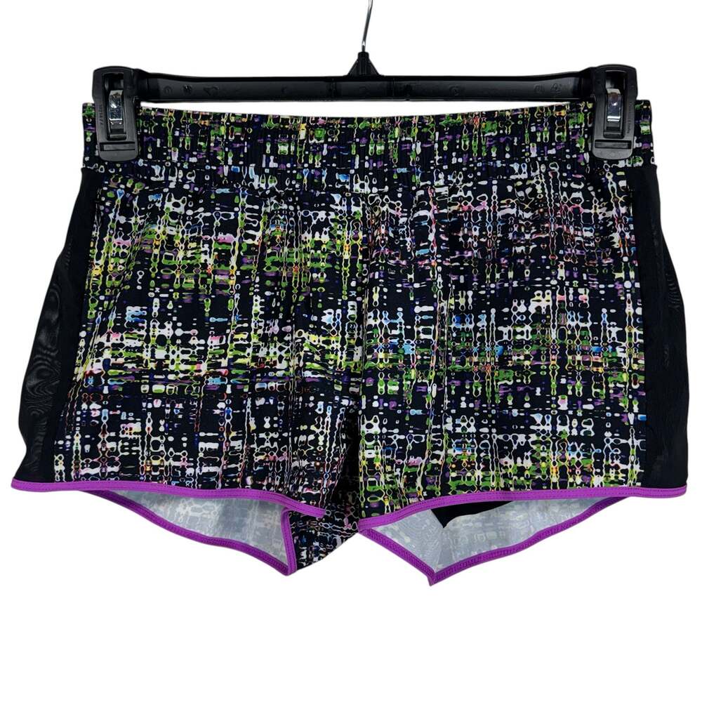 Fabletics Small Fallon Compression Lined Shorts Mesh Sides Zip Pockets Mid-Rise